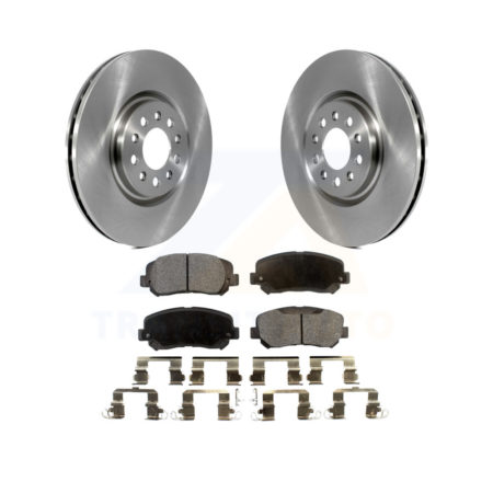 Front Brake Rotors Ceramic Pad Kit For 2014-2017 Jeep Cherokee With Single Piston Caliper K8T-103207