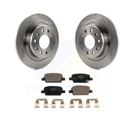 Rear Brake Rotor Ceramic Pad Kit For 2016-2022 Chevrolet Malibu With Manual Parking K8T-103245