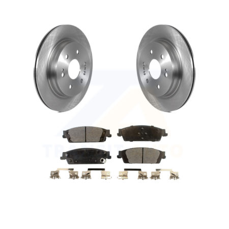 Rear Disc Brake Rotors Ceramic Pad Kit For Chevrolet Silverado 1500 LD GMC Sierra Limited K8T-103808
