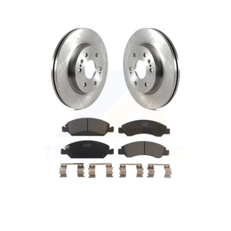 Front Brake Rotor & Ceramic Pad Kit For Chevrolet Silverado 1500 LD With 4 Piston Caliper K8T-103821