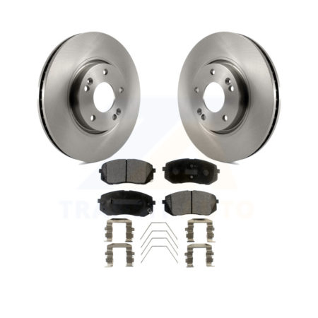 Front Disc Brake Rotors And Ceramic Pads Kit For 2017-2019 Kia Soul EV K8T-103841