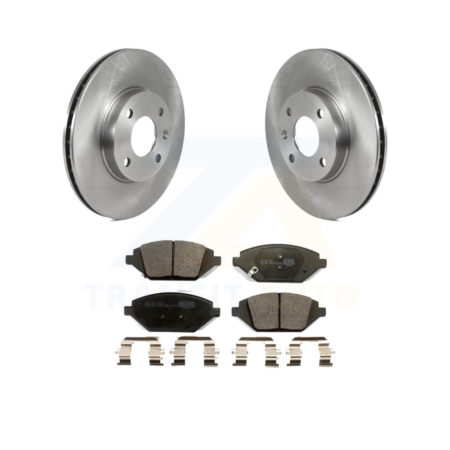 Front Disc Brake Rotors And Ceramic Pads Kit For 2016-2021 Chevrolet Spark K8T-103846