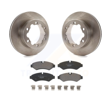 Rear Brake Rotor Ceramic Pad Kit For Mercedes-Benz Sprinter 3500 Freightliner 2500 3500XD K8T-104003