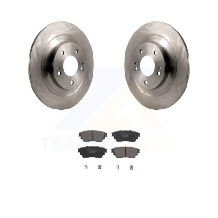 Rear Disc Brake Rotors And Ceramic Pads Kit For Mitsubishi Outlander Eclipse Cross PHEV K8T-104014