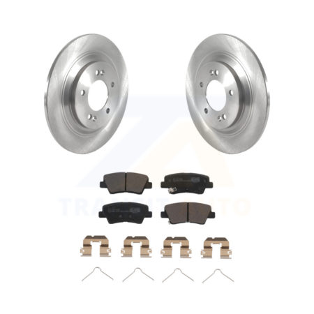 Rear Disc Brake Rotors And Ceramic Pads Kit For Kia Cadenza With Electric Parking K8T-104065