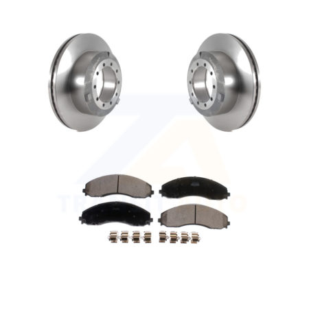 Rear Disc Brake Rotors And Ceramic Pads Kit For Ford F-450 Super Duty F-550 F-600 K8T-104079