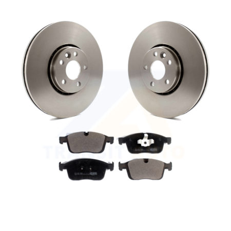 Front Disc Brake Rotors And Ceramic Pad Kit For 2017 Volvo XC60 With 328mm Diameter Rotor K8T-104149