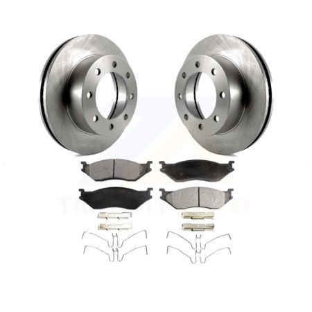 Front Brake Rotor & Ceramic Pad Kit For 2005-2009 Ford F-450 Super Duty With 8 Lug Wheels K8T-104151