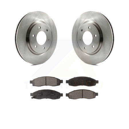 Front Disc Brake Rotors And Ceramic Pads Kit For 2007 Nissan TITAN From 04 07 K8T-104154