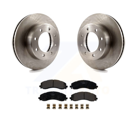 Front Disc Brake Rotors And Ceramic Pads Kit For 2019-2022 Ram 2500 3500 K8T-104226