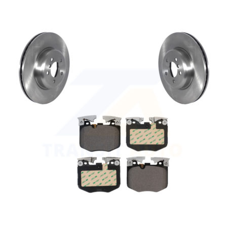 Front Disc Brake Rotors And Ceramic Pads Kit For 2019 BMW 330i With Blue Painted Calipers K8T-104336
