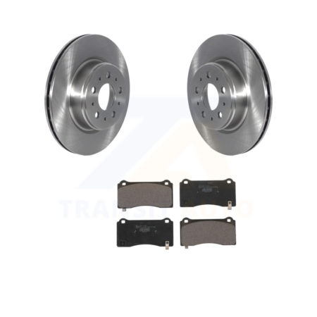 Front Disc Brake Rotor & Ceramic Pad Kit For 2017-2022 Tesla 3 With Gray Painted Calipers K8T-104337