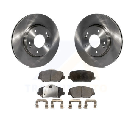Front Disc Brake Rotors And Ceramic Pads Kit For 2018 Kia Forte SX K8T-104338
