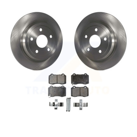 Rear Brake Rotor Ceramic Pad Kit For 2012 Jeep Grand Cherokee 6.4L With Solid Rotors K8T-104340