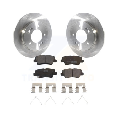 Rear Disc Brake Rotors And Ceramic Pads Kit For Kia Forte Hyundai Veloster K8T-104347