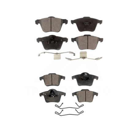 Front Rear Ceramic Brake Pads Kit For 2003-2014 Volvo XC90 With 336mm Diameter Rotor KTC-100013