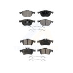 Front Rear Ceramic Brake Pad Kit For Ford Focus Escape Mazda 3 Volvo 5 C-Max EcoSport S40 KTC-100027