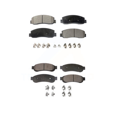 Front Rear Ceramic Brake Pads Kit For 05-07 Ford F-350 Super Duty With Dual Wheels KTC-100043