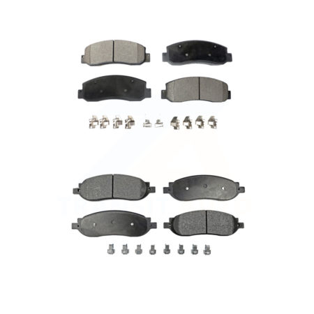 Front Rear Ceramic Brake Pads Kit For 2005-2007 Ford F-250 Super Duty F-350 KTC-100044