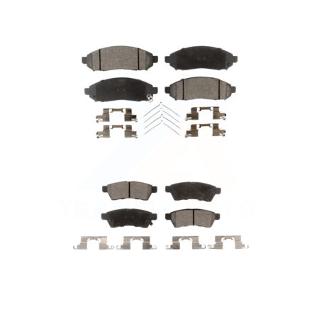 Front Rear Ceramic Brake Pads Kit For Nissan Frontier Xterra Suzuki Equator KTC-100062