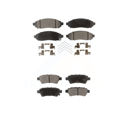 Front Rear Ceramic Brake Pads Kit For Nissan Pathfinder Xterra KTC-100063