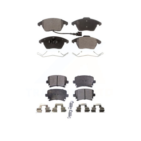 Front Rear Ceramic Brake Pad Kit For Volkswagen Jetta CC Passat GTI Audi Rabbit Eos A3 TT KTC-100066