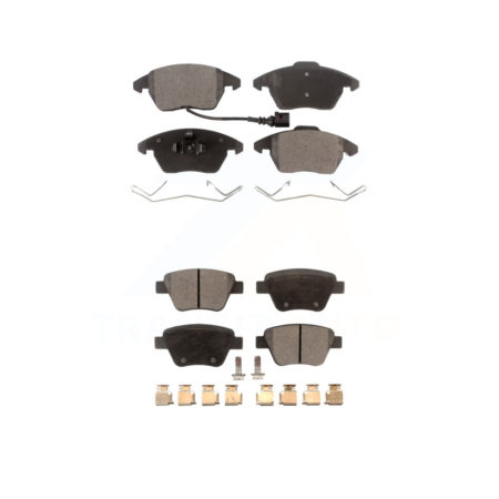 Front Rear Ceramic Brake Pad Kit For Volkswagen Jetta Beetle GTI Eos Golf Audi A3 Quattro KTC-100067