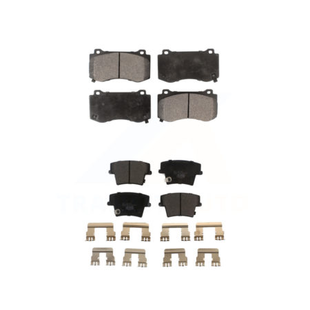 Front Rear Ceramic Brake Pads Kit For 2015 Dodge Charger R T Scat Pack with 6.4L KTC-100078