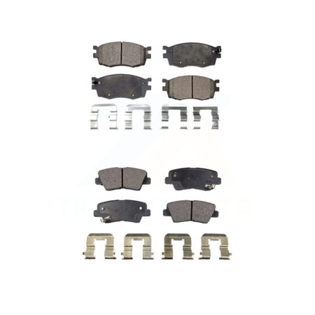 Front Rear Ceramic Brake Pads Kit For 2011 Hyundai Accent KTC-100080