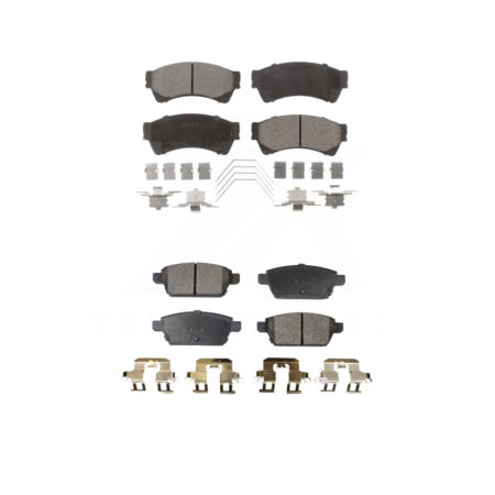 Front Rear Ceramic Brake Pad Kit For Ford Fusion Mazda 6 Lincoln MKZ Mercury Milan Zephyr KTC-100086