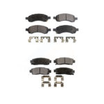 Front Rear Ceramic Brake Pads Kit For Chevrolet Traverse GMC Acadia Buick Enclave Saturn KTC-100090
