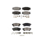 Front Rear Ceramic Brake Pad Kit For 14-15 Lexus IS250 Base with RWD With F Sport Package KTC-100092