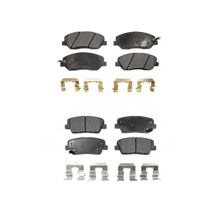 Front Rear Ceramic Brake Pads Kit For Kia Sedona Hyundai Santa Fe Entourage Genesis XL KTC-100097
