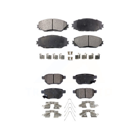Front Rear Ceramic Brake Pads Kit For Toyota Corolla Scion xB Matrix Pontiac Vibe KTC-100107