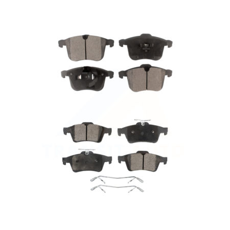 Front Rear Ceramic Brake Pads Kit For 2004-2011 Saab 9-3 With 314mm Diameter Rotor KTC-100113