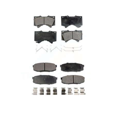 Front Rear Ceramic Brake Pads Kit For Toyota Tundra Sequoia Lexus LX570 Land Cruiser KTC-100130