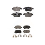 Front Rear Ceramic Brake Pads Kit For Volvo S60 XC70 Land Rover Range Evoque V60 S80 LR2 KTC-100133