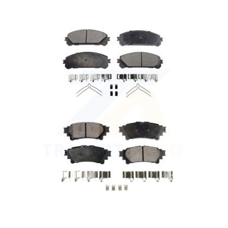 Front Rear Ceramic Brake Pads Kit For Toyota Highlander Sienna Lexus RX350 RX450h KTC-100141