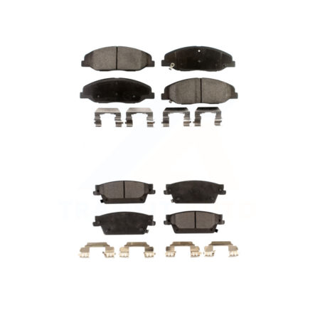 Front Rear Ceramic Brake Pads Kit For 2009-2011 Cadillac STS With Performance Brakes KTC-100146