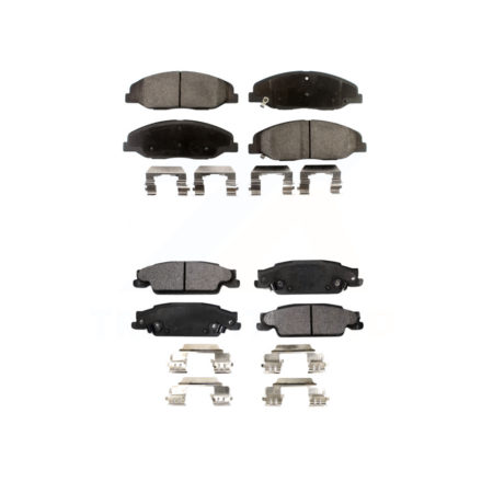 Front Rear Ceramic Brake Pads Kit For 2009-2011 Cadillac STS With Base Brakes KTC-100149