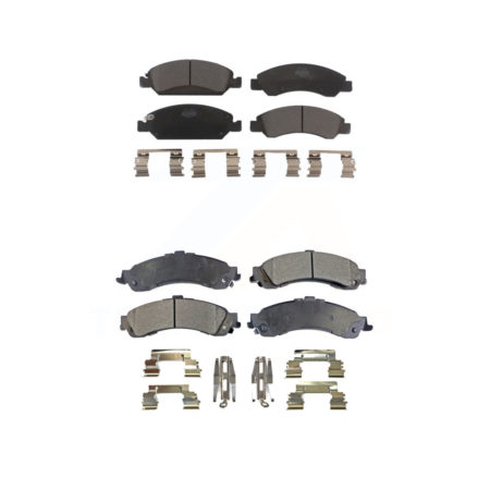 Front Rear Ceramic Brake Pad Kit For Chevrolet Silverado 1500 GMC Sierra Drum rear brakes KTC-100161