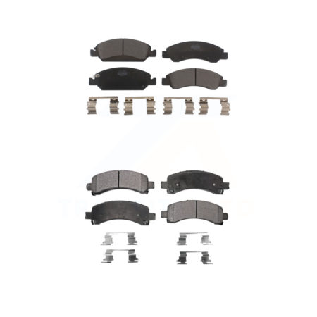 Front Rear Ceramic Brake Pads Kit For 2009-2014 Chevrolet Express 1500 GMC Savana KTC-100163