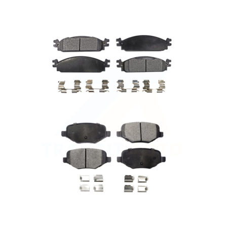 Front Rear Ceramic Brake Pads Kit For 2009-2010 Lincoln MKS KTC-100170