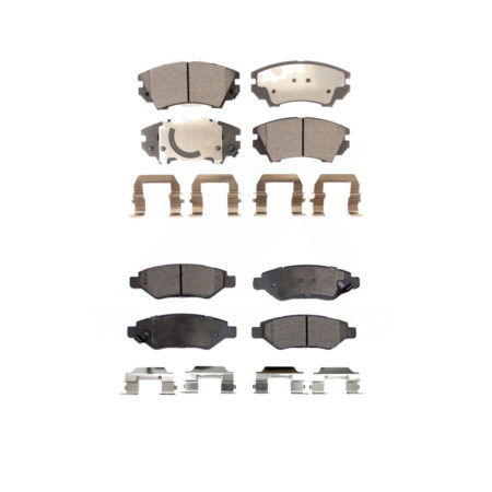 Front Rear Ceramic Brake Pads Kit For 2010-2015 Chevrolet Camaro LT LS KTC-100180