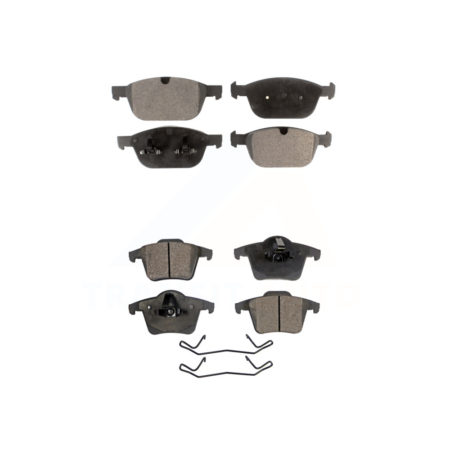 Front Rear Ceramic Brake Pads Kit For 2003-2014 Volvo XC90 With 328mm Diameter Rotor KTC-100192