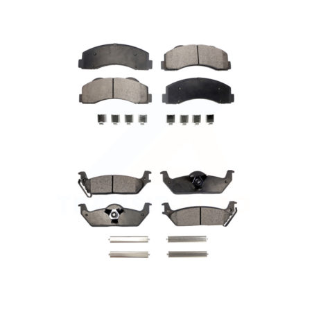 Front Rear Ceramic Brake Pads Kit For 2010-2011 Ford F-150 KTC-100196