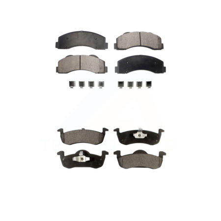 Front Rear Ceramic Brake Pads Kit For 2010-2017 Ford Expedition Lincoln Navigator KTC-100197