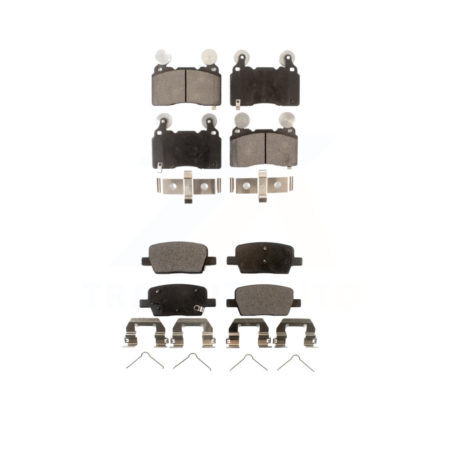 Front Rear Ceramic Brake Pads Kit For 2016-2018 Cadillac CT6 With 345mm Diameter Rotor KTC-100220