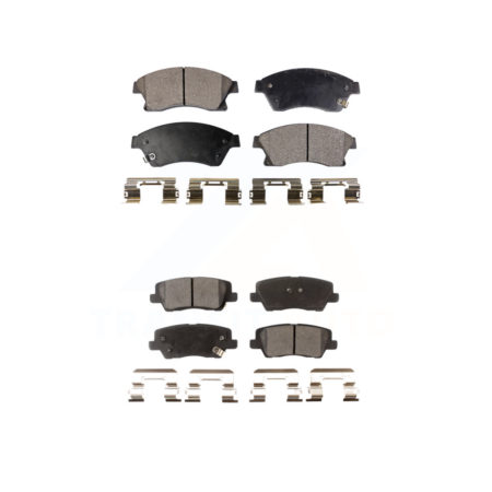 Front Rear Ceramic Brake Pads Kit For 2013-2015 Cadillac ATS With 300mm Diameter Rotor KTC-100236