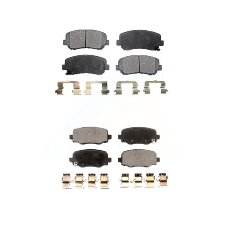 Front Rear Ceramic Brake Pads Kit For 2015-2017 Chrysler 200 With 305mm Diameter Rotor KTC-100266